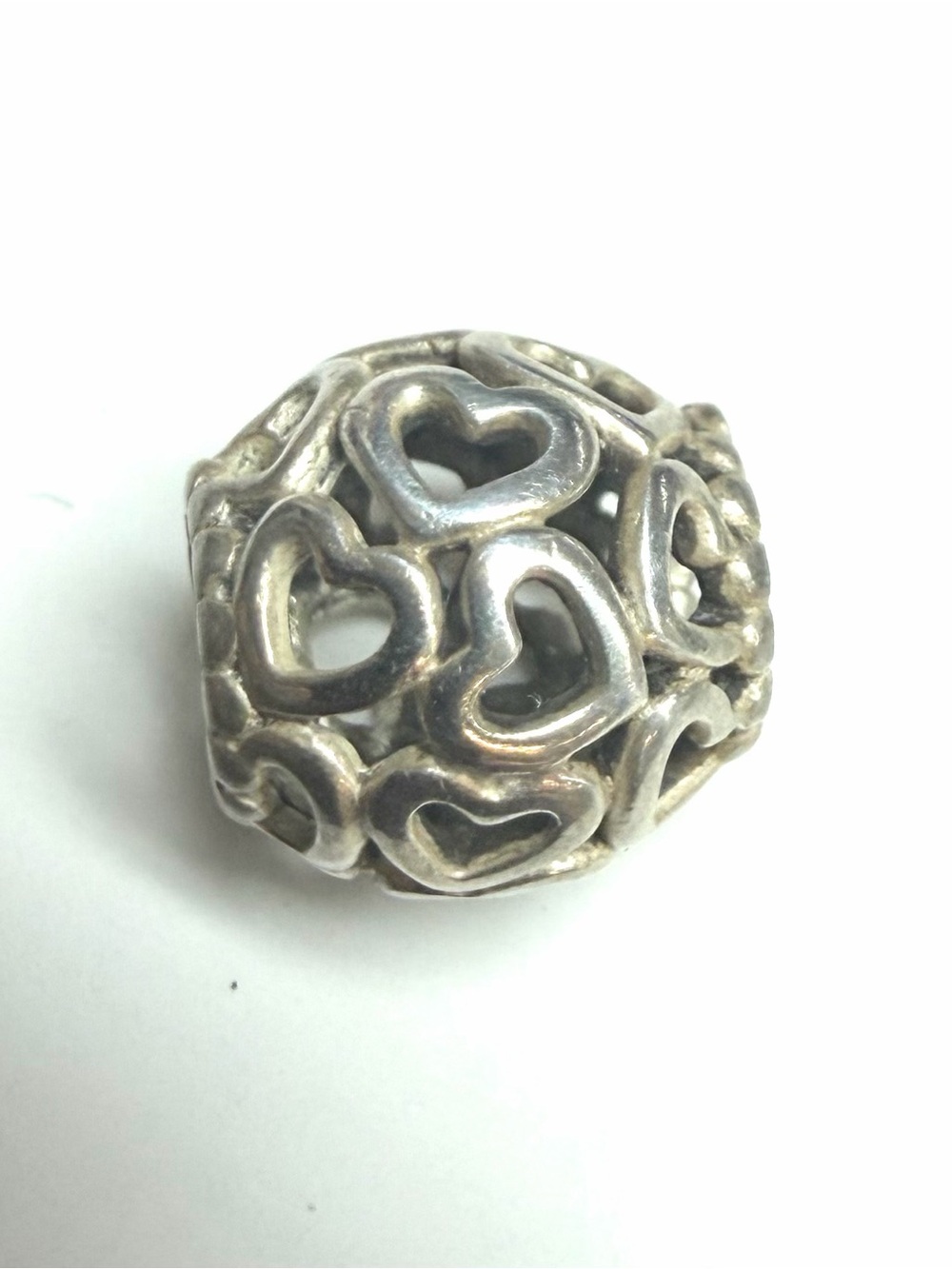 Pandora ALE Sterling Silver Open Your Heart Openwork Bead Charm #790964